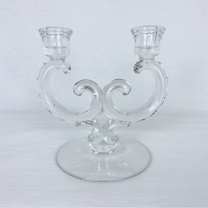 Vintage Fostoria Double-Arm Candleholder